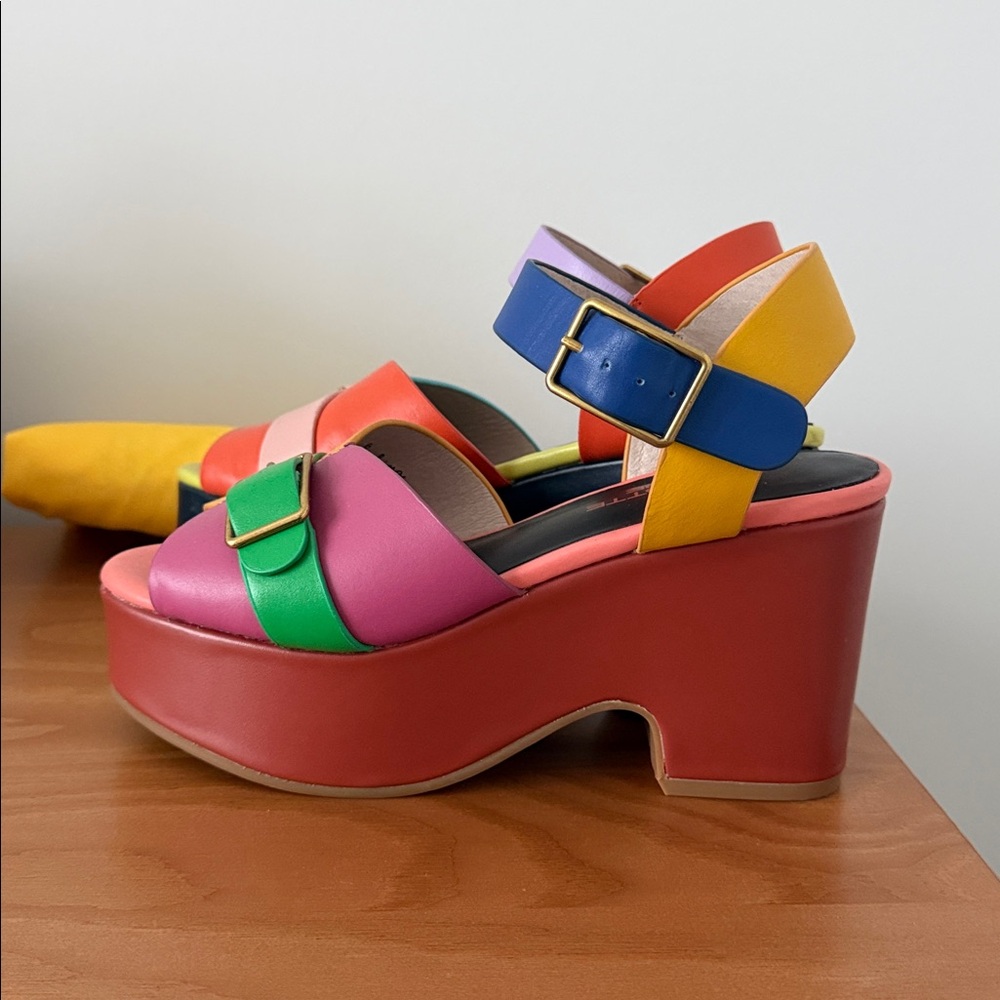 Charlotte Stone Raf Heeled Platform Sandal in Solimar Size 6 - Picture 3 of 14